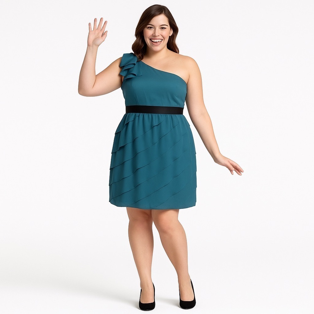 LAUREN CONRAD Gorgeous Dark Teal Green Cocktail, Holiday, Party Dress! Size 10